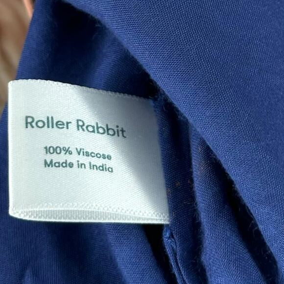 ROLLER RABBIT Magic Hour Blue Galaxy Moon Pajama Sleep Top Women's Size Medium - Picture 6 of 7